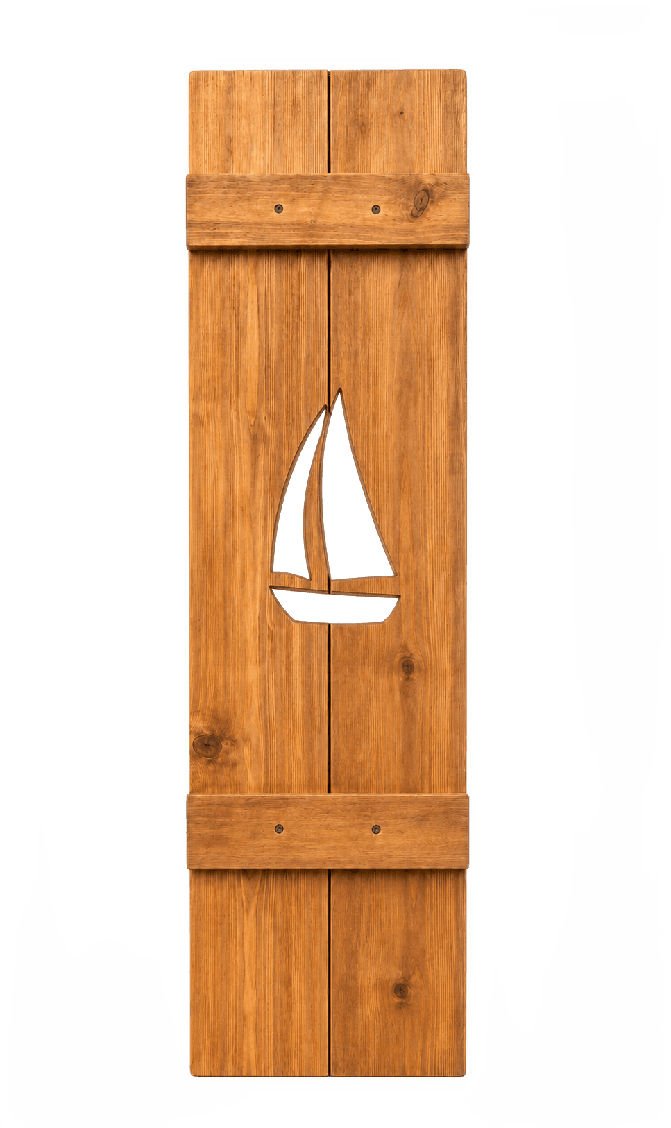 Sailboat shutter in cedar